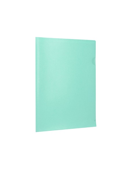 Carpeta liderpapel dossier uñero polipropileno din a4 verde manzana opaco 20 hojas