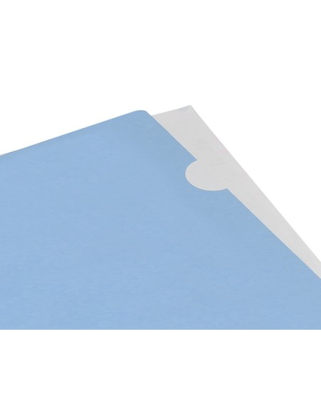 Carpeta liderpapel dossier uñero polipropileno din a4 celeste opaco 20 hojas