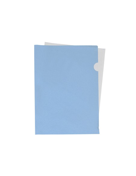 Carpeta liderpapel dossier uñero polipropileno din a4 celeste opaco 20 hojas