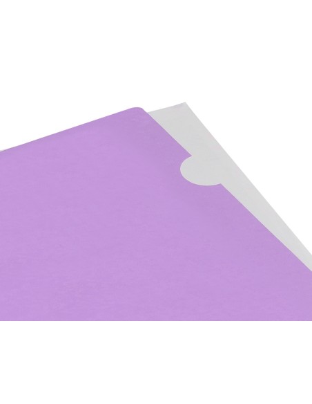 Carpeta liderpapel dossier uñero polipropileno din a4 lavanda opaco 20 hojas