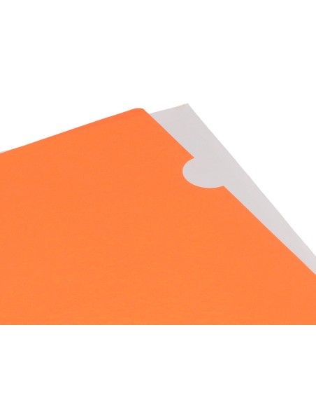 Carpeta liderpapel dossier uñero polipropileno din a4 naranja fluor opaco 20 hojas