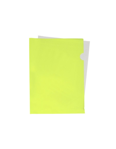 Carpeta liderpapel dossier uñero polipropileno din a4 amarillo fluor opaco 20 hojas