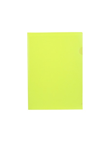 Carpeta liderpapel dossier uñero polipropileno din a4 amarillo fluor opaco 20 hojas