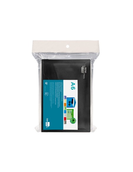 Carpeta liderpapel dossier broche polipropileno din a6 negro opaco