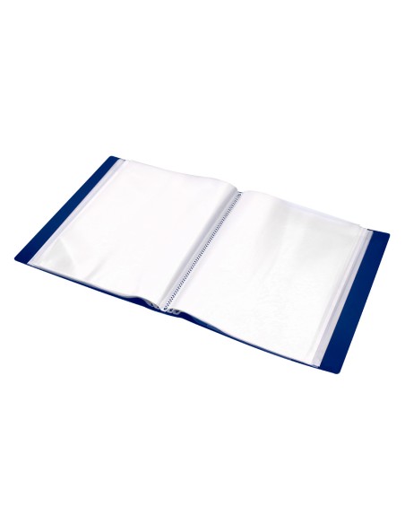 Carpeta liderpapel personaliza 40 fundas canguro polipropileno din a4 azul translucido portada y lomo