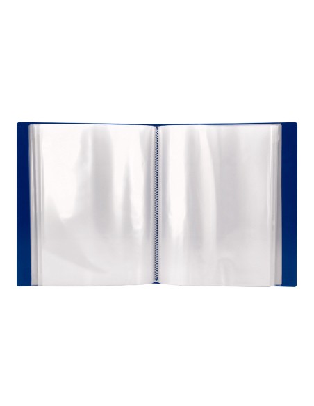 Carpeta liderpapel personaliza 40 fundas canguro polipropileno din a4 azul translucido portada y lomo