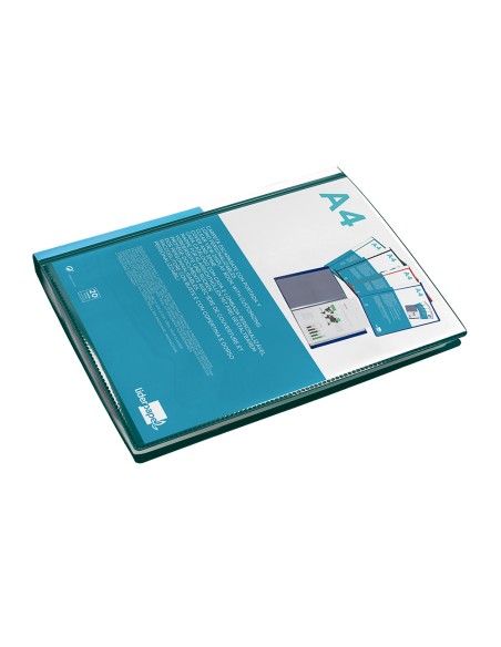 Carpeta liderpapel personaliza 20 fundas canguro polipropileno din a4 verde translucido portada y lomo