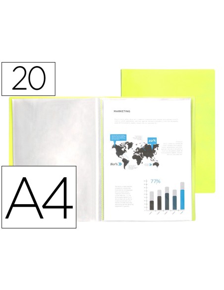 Carpeta liderpapel escaparate 20 fundas...