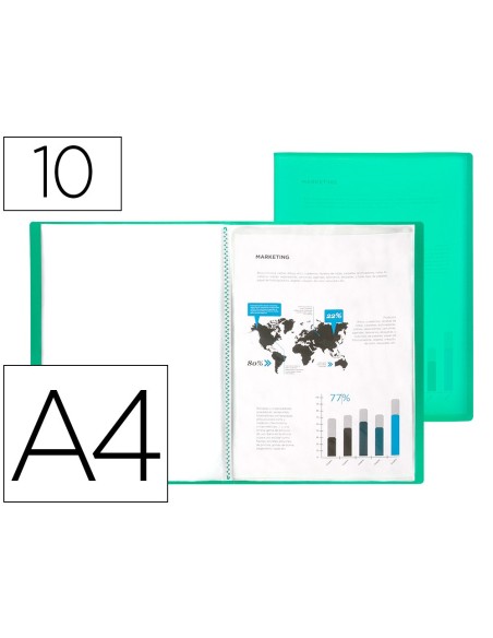 Carpeta liderpapel escaparate 10 fundas...