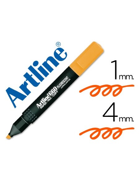 Rotulador artline fluorescente ek-660 naranja...