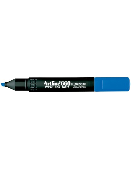 Rotulador artline fluorescente ek-660 azul...
