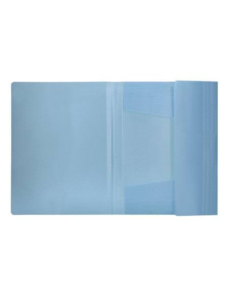 Carpeta liderpapel gomas solapas polipropileno din a4 celeste opaco