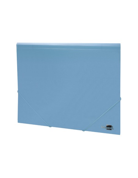 Carpeta liderpapel gomas solapas polipropileno din a4 celeste opaco