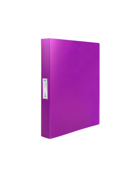 Carpeta liderpapel 4 anillas 25 mm mixtas polipropileno din a4 lavanda opaco
