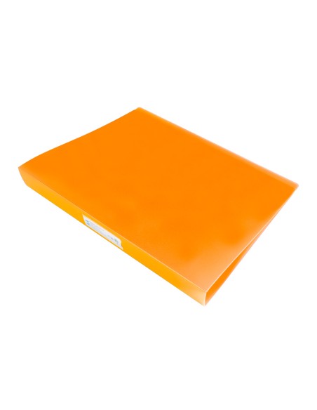 Carpeta liderpapel 4 anillas 25 mm mixtas polipropileno din a4 naranja fluor opaco