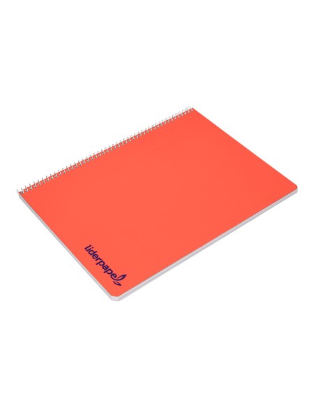 Cuaderno espiral liderpapel a4 wonder tapa plastico 80h 90 gr liso colores surtidos