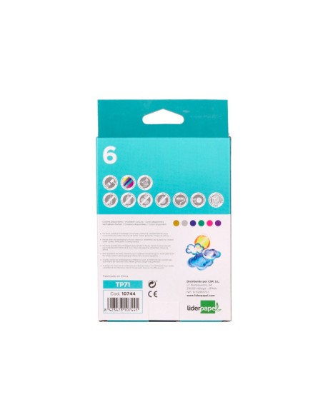 Tempera solida en barra liderpapel escolar 10...