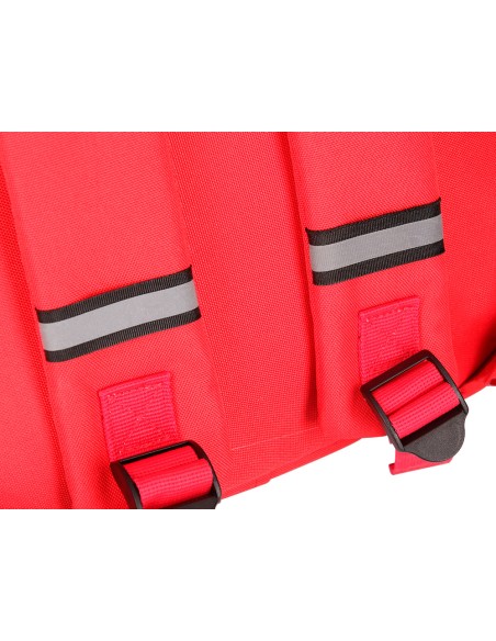 Cartera antartik mochila 2 asas y bolsillos exteriores rojo 300x115x390 mm