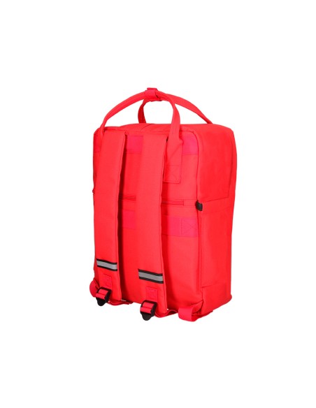 Cartera antartik mochila 2 asas y bolsillos exteriores rojo 300x115x390 mm