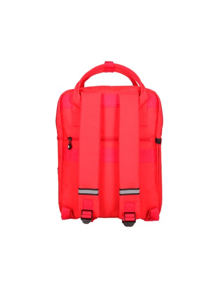 Cartera antartik mochila 2 asas y bolsillos exteriores rojo 300x115x390 mm