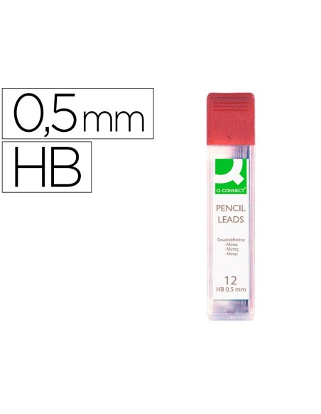 Minas q-connect grafito 0,5 mm hb estuche de 12...