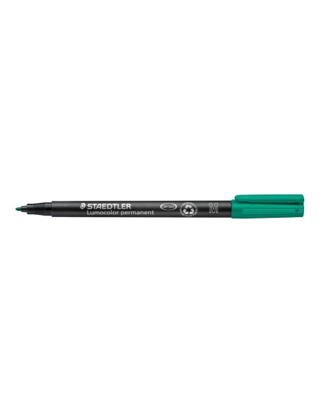 Rotulador staedtler lumocolor retroproyeccion punta de fibrapermanente 317-5 verde punta media redonda 0.8-1 mm