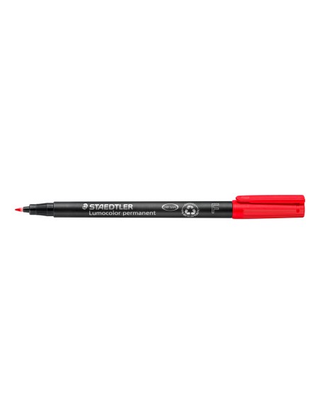 Rotulador staedtler lumocolor retroproyeccion punta de fibrapermanente 318-2 rojo punta fina redonda 0.6 mm