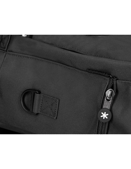 Cartera antartik mochila 2 asas y bolsillos exteriores negro 300x115x390 mm