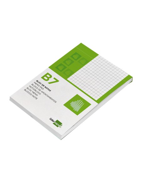 Bloc notas liderpapel cuadro 4mm b7 80 hojas...
