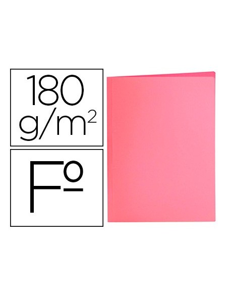Subcarpeta liderpapel folio rosa pastel 180g/m2