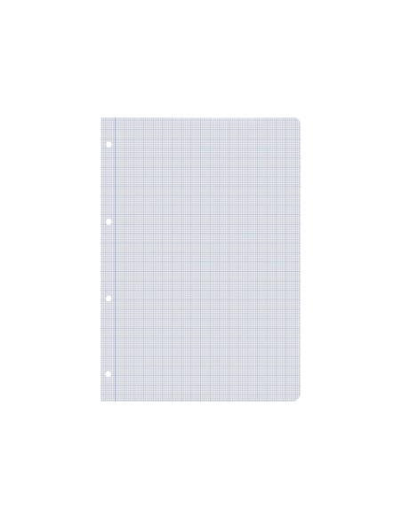 Recambio liderpapel a4 100 hojas 60g/m2 milimetrado sin margen 4 taladros