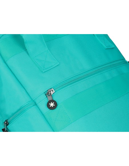 Cartera antartik mochila 2 asas y bolsillos exteriores menta 300x115x390 mm