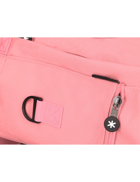 Cartera antartik mochila 2 asas y bolsillos exteriores coral 300x115x390 mm