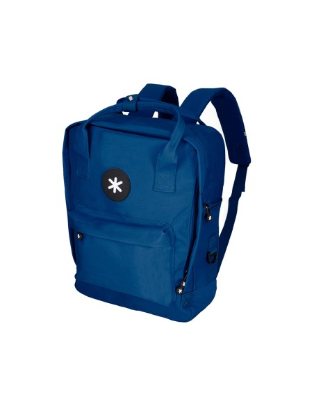 Cartera antartik mochila 2 asas y bolsillos exteriores azul 300x115x390 mm