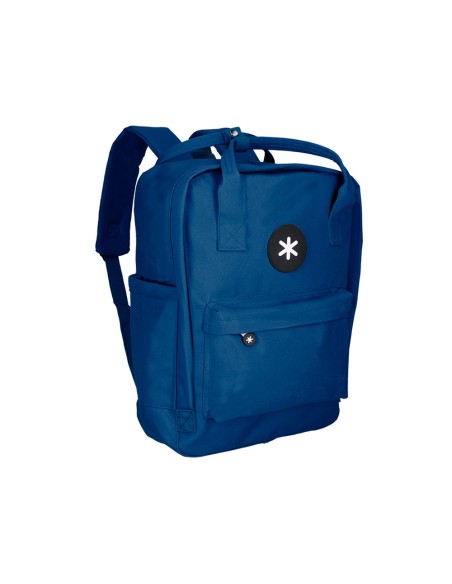 Cartera antartik mochila 2 asas y bolsillos exteriores azul 300x115x390 mm