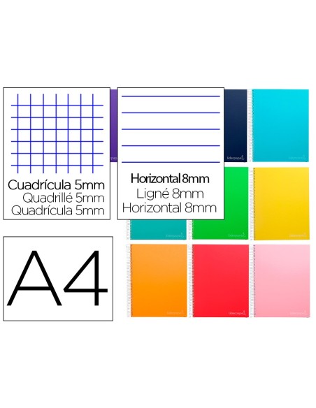 Cuaderno espiral liderpapel a4 micro jolly...