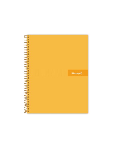Cuaderno espiral liderpapel a4 micro crafty tapa forrada 120h 90 gr cuadro 5 mm 5 bandas 4 colores color naranja