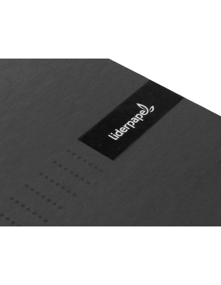 Cuaderno espiral liderpapel a4 crafty tapa forrada 80h 90 gr cuadro 4mm con margen color negro