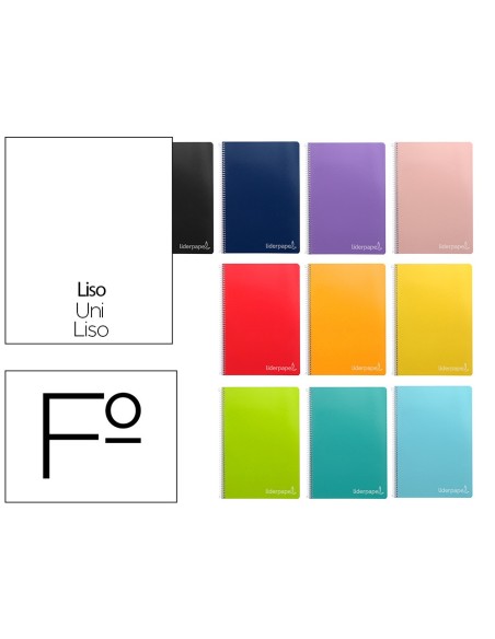 Cuaderno espiral liderpapel folio witty tapa...