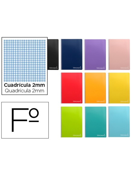 Cuaderno espiral liderpapel folio witty tapa...