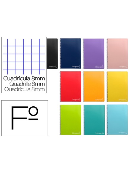 Cuaderno espiral liderpapel folio witty tapa...