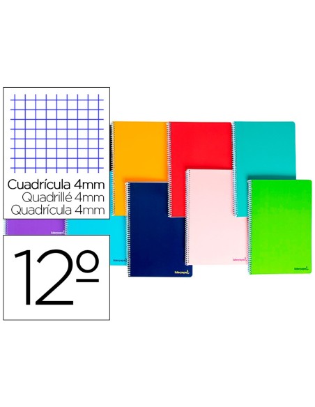 Cuaderno espiral liderpapel bolsillo doceavo...