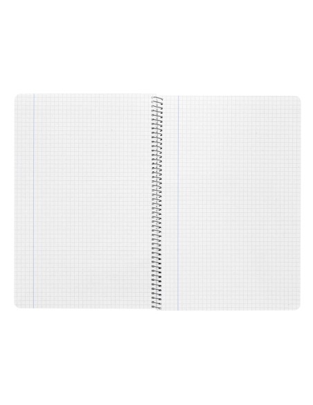 Cuaderno espiral liderpapel folio witty tapa dura 80h 75gr cuadro 4mm con margen color negro