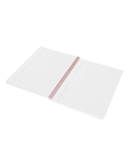 Cuaderno espiral liderpapel folio witty tapa dura 80h 75gr cuadro 4mm con margen color naranja