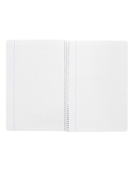Cuaderno espiral liderpapel folio witty tapa dura 80h 75gr cuadro 4mm con margen color celeste