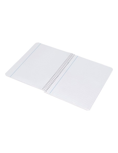 Cuaderno espiral liderpapel cuarto witty tapa dura 80h 75gr cuadro 4mm con margen color turquesa