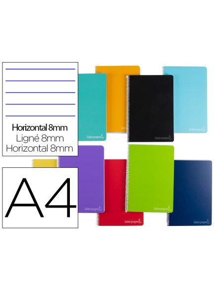 Cuaderno espiral liderpapel a4 micro witty tapa...