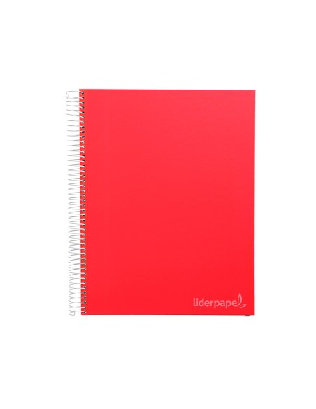 Cuaderno espiral liderpapel a5 micro jolly tapa forrada 140h 75 gr cuadro 5mm 5 bandas6 taladros colores surtidos