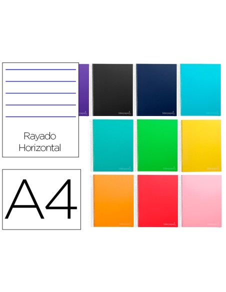 Cuaderno espiral liderpapel a4 micro jolly tapa...