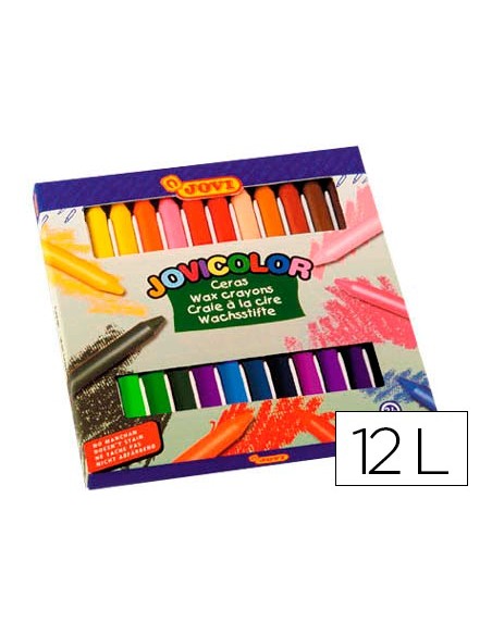 Lapices cera jovicolor caja de 12 unidades...